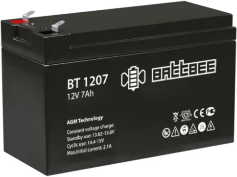 Аккумулятор 12В 7Ач Battbee фото 1