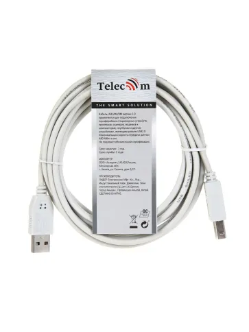Telecom USB 2.0 Type-AM - USB 2.0 Type-BM 3м фото 2