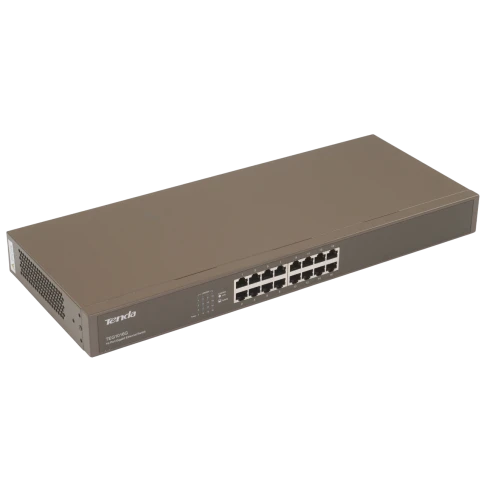 Коммутатор/ Tenda TEG1016G Коммутатор неуправляемый, 16 портов, 16x1 Гбит/с, установка... фото 1