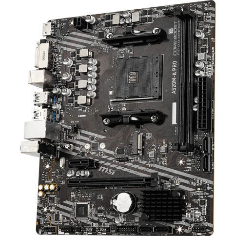 Материнская плата/ MB MSI AMD A520 sAM4, 2xDDR4(64GB), DVI-D/HDMI 2.1, фото 3
