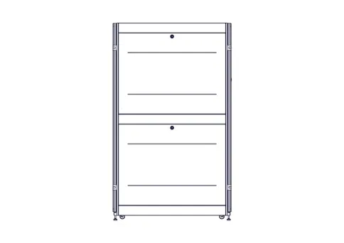 Systeme Electric mounting cabinet, Uniprom series, 42U-600/1200, 4pcs фото 8