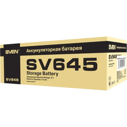 Батарея SVEN SV 645 (6V 4.5Ah), напряжение 6В, емкость 4.5А*ч,... фото 4