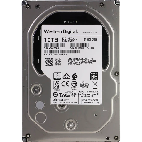 Жесткий диск/ UNSEALED HDD WD SATA Server 10Tb Ultrastar DC HC330 7200 фото 1